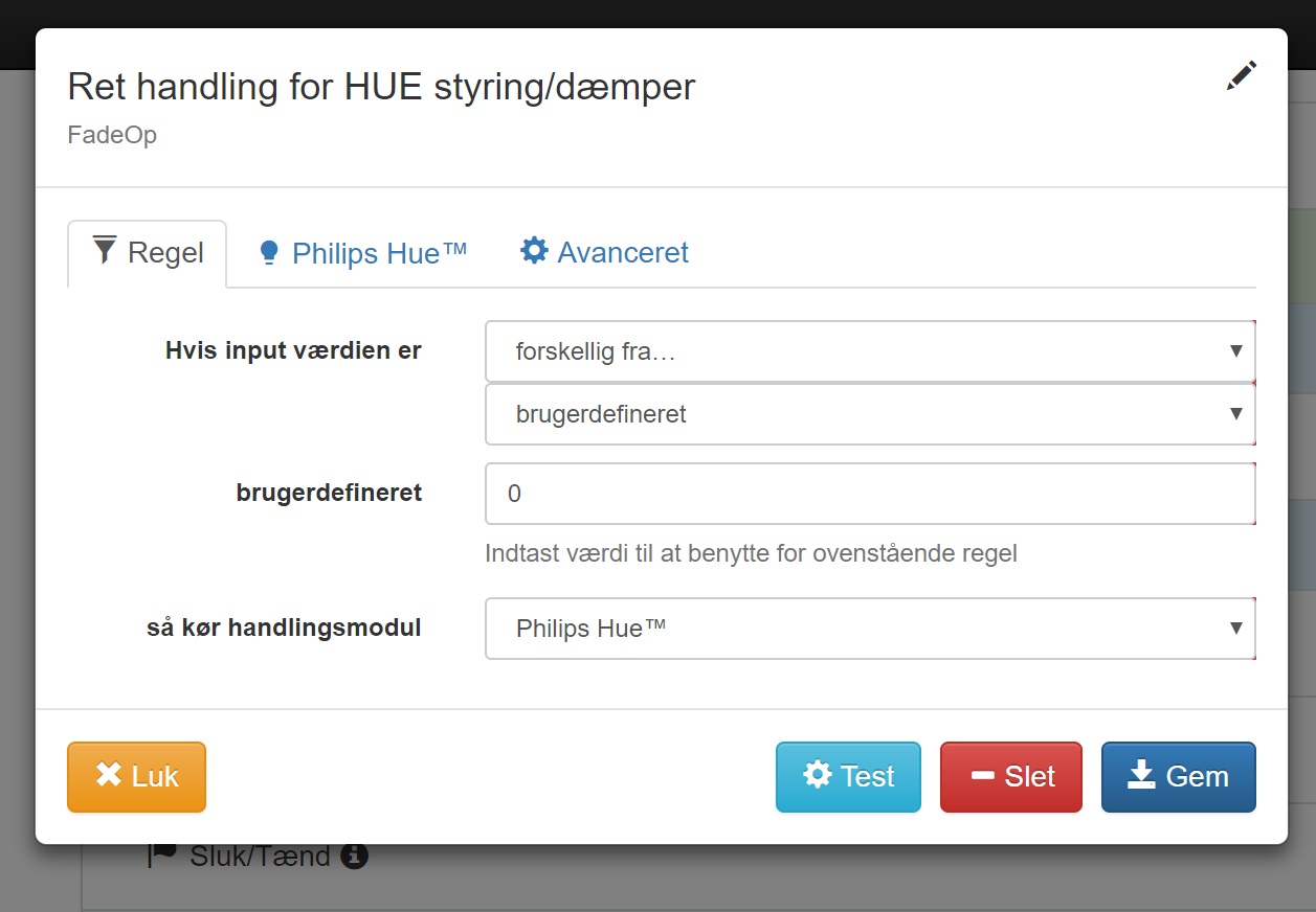 hue styring