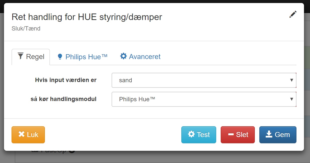 hue styring